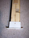 Detail of the double 2 x 4 Post in a base "socket" bracket